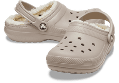 Crocs Classic Lined Clogs Unisex, 41-42 EU, M8W10, Dreváky, Šlapky, Papuče, Mushroom/Bone, Hnedá, 203591-2YB