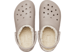 Crocs Classic Lined Clogs Unisex, 41-42 EU, M8W10, Dreváky, Šlapky, Papuče, Mushroom/Bone, Hnedá, 203591-2YB