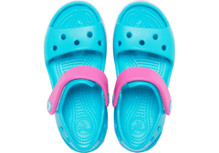 Crocs Crocband Sandals pre deti, 25-26 EU, C9, Sandále, Šlapky, Papuče, Digital Aqua, Modrá, 12856-4SL