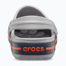 Crocs Crocband Clogs pre mužov, 48-49 EU, M13, Dreváky, Šlapky, Papuče, Light Grey/Navy, Sivá, 11016-01U