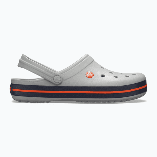 Crocs Crocband Clogs Unisex, 43-44 EU, M10W12, Dreváky, Šlapky, Papuče, Light Grey/Navy, Sivá, 11016-01U