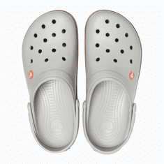 Crocs Crocband Clogs Unisex, 41-42 EU, M8W10, Dreváky, Šlapky, Papuče, Light Grey/Navy, Sivá, 11016-01U