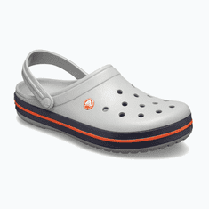 Crocs Crocband Clogs pre mužov, 48-49 EU, M13, Dreváky, Šlapky, Papuče, Light Grey/Navy, Sivá, 11016-01U