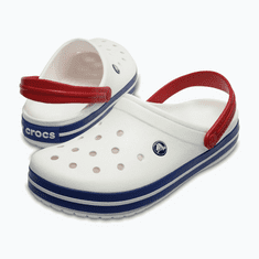 Crocs Crocband Clogs Unisex, 43-44 EU, M10W12, Dreváky, Šlapky, Papuče, White/Blue Jean, Biela, 11016-11I