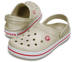 Crocs Crocband Clogs Unisex, 36-37 EU, M4W6, Dreváky, Šlapky, Papuče, Stucco/Melon, Béžová, 11016-1AS