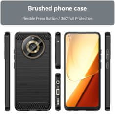 IZMAEL Carbon Shield TPU puzdro pre Realme 11 - Čierna KP27948