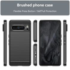 IZMAEL Carbon Shield TPU puzdro pre Google Pixel 8 Pro - Čierna KP27950