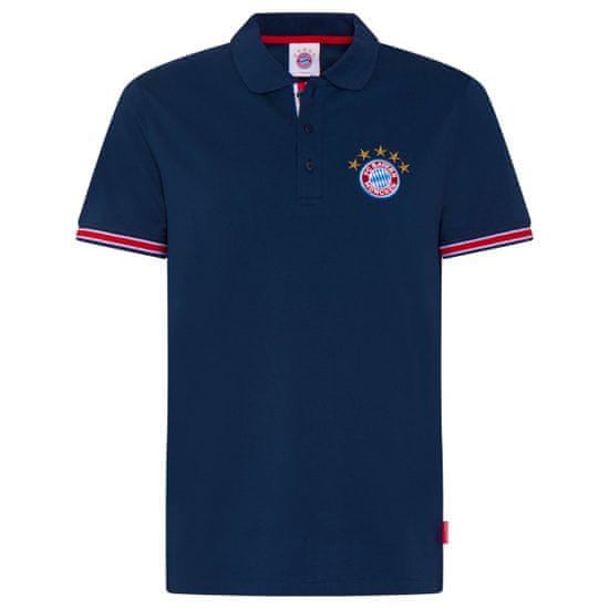 FAN SHOP SLOVAKIA Polo Tričko FC Bayern. Tmavo modrá. Znak klubu. 100% bavlna