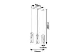 Rabalux Rabalux závesné svietidlo Acantha E27 3x MAX 40W čierna 5259