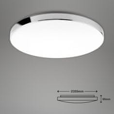 BRILONER BRILONER LED stropné svietidlo, priemer. 35,5 cm, 18 W, biele-chróm BRI 3351-216