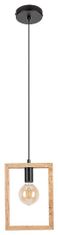 Rabalux Závesné stropné svietidlo Indigo 1x40W | E27 - svetlé drevo, čierna