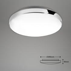 BRILONER BRILONER LED stropné svietidlo, priemer. 28,5 cm, 13 W, biele-chróm BRI 3351-016