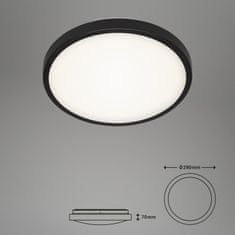 BRILONER BRILONER LED stropné svietidlo, priemer. 29 cm, 12 W, čierna BRILO 3455-015