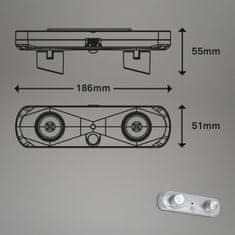 BRILONER BRILONER LED nočná lampička 18,6 cm 2x0,17W 17lm strieborná BRI 2275-024