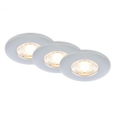 BRILONER BRILONER 3ks sada LED vstavané svietidlo, 6,5 cm, 3,6 W, 350lm matný chróm BRI 7606034