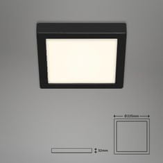 BRILONER BRILONER LED stropné svietidlo, 22,5 cm, 16,5 W, čierna BRI 3466-415