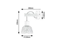 Rabalux Rabalux nástenné svietidlo Rattan E27 1x MAX 15W čierna 71025