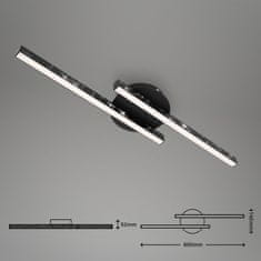 BRILONER BRILONER LED stropné svietidlo, 60 cm, 10,5 W, 1400 lm, čierna BRILO 3517-025