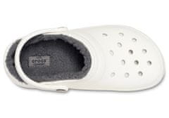 Crocs Classic Lined Clogs pre mužov, 45-46 EU, M11, Dreváky, Šlapky, Papuče, White/Grey, Biela, 203591-10M