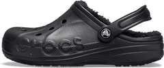 Crocs Baya Lined Clogs Unisex, 36-37 EU, M4W6, Dreváky, Šlapky, Papuče, Black/Black, Čierna, 205969-060