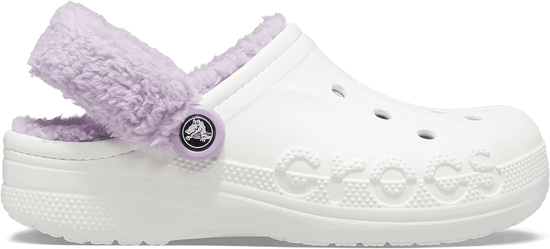 Crocs Baya Lined Strap Clogs Unisex, 37-38 EU, M5W7, Dreváky, Šlapky, Papuče, White/Lavender, Biela, 206633-577