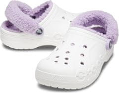 Crocs Baya Lined Strap Clogs Unisex, 38-39 EU, M6W8, Dreváky, Šlapky, Papuče, White/Lavender, Biela, 206633-577