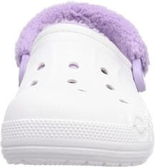 Crocs Baya Lined Strap Clogs Unisex, 38-39 EU, M6W8, Dreváky, Šlapky, Papuče, White/Lavender, Biela, 206633-577