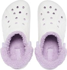 Crocs Baya Lined Strap Clogs Unisex, 39-40 EU, M7W9, Dreváky, Šlapky, Papuče, White/Lavender, Biela, 206633-577