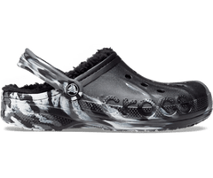 Crocs Baya Lined Marbled Clogs Unisex, 42-43 EU, M9W11, Dreváky, Šlapky, Papuče, Black/Multi, Čierna, 208333-0C4