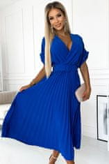 Amiatex Dámske šaty 471-2 FELICIA, kráľovská modrá, UNIVERZáLNA