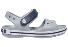 Crocs Crocband Sandals pre deti, 20-21 EU, C5, Sandále, Šlapky, Papuče, Light Grey/Navy, Sivá, 12856-01U
