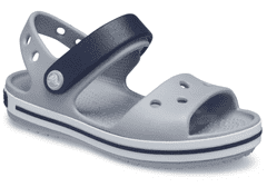 Crocs Crocband Sandals pre deti, 34-35 EU, J3, Sandále, Šlapky, Papuče, Light Grey/Navy, Sivá, 12856-01U