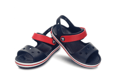 Crocs Crocband Sandals pre deti, 25-26 EU, C9, Sandále, Šlapky, Papuče, Navy/Red, Modrá, 12856-485