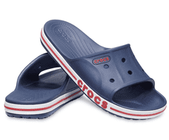 Crocs Bayaband Slides Unisex, 39-40 EU, M7W9, Šlapky, Sandále, Papuče, Navy/Pepper, Modrá, 205392-4CC