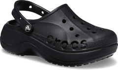 Crocs Baya Platform Clogs pre ženy, 38-39 EU, W8, Dreváky, Šlapky, Papuče, Black, Čierna, 208186-001