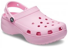 Crocs Classic Platform Clogs pre ženy, 37-38 EU, W7, Dreváky, Šlapky, Papuče, Flamingo, Ružová, 206750-6S0