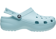 Crocs Classic Platform Clogs pre ženy, 41-42 EU, W10, Dreváky, Šlapky, Papuče, Pure Water, Modrá, 206750-4SS