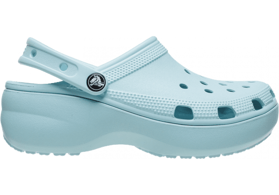 Crocs Classic Platform Clogs pre ženy, 41-42 EU, W10, Dreváky, Šlapky, Papuče, Pure Water, Modrá, 206750-4SS