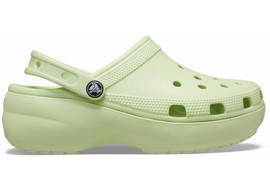 Crocs Classic Platform Clogs pre ženy, 41-42 EU, W10, Dreváky, Šlapky, Papuče, Celery, Zelená, 206750-335