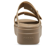 Crocs Brooklyn Buckle Low Wedge Sandals pre ženy, 39-40 EU, W9, Sandále, Šlapky, Papuče, Khaki, Hnedá, 207431-260