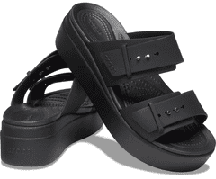 Brooklyn Buckle Low Wedge Sandals pre ženy, 42-43 EU, W11, Sandále, Šlapky, Papuče, Black, Čierna, 207431-001