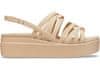 Brooklyn Strappy Low Wedge Sandals pre ženy, 42-43 EU, W11, Sandále, Šlapky, Papuče, Chai, Béžová, 206751-212