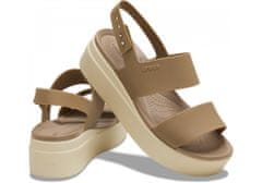 Crocs Brooklyn Low Wedge Sandals pre ženy, 42-43 EU, W11, Sandále, Šlapky, Papuče, Khaki/Bone, Hnedá, 206453-2YI