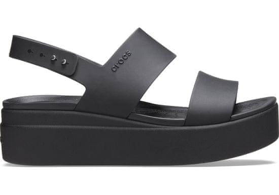 Crocs Brooklyn Low Wedge Sandals pre ženy, 41-42 EU, W10, Sandále, Šlapky, Papuče, Black/Black, Čierna, 206453-060