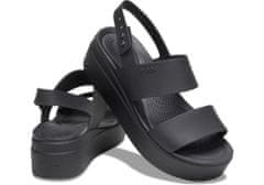 Crocs Brooklyn Low Wedge Sandals pre ženy, 39-40 EU, W9, Sandále, Šlapky, Papuče, Black/Black, Čierna, 206453-060