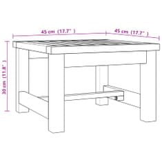 Vidaxl Konferenčný stolík 45x45x30 cm, tíkový masív