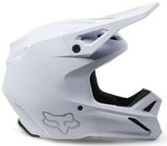 FOX motokrosová přilba V1 Solid Dot/Ece Matte White vel. L