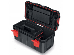 Kistenberg Plastový kufor, box na náradie X-BLOCK SOLID TOOLBOX ALU LOG KXSA5530F