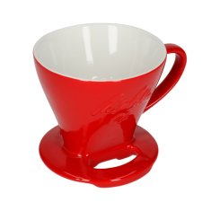 MELITTA Porcelánový odkvapkávač kávy Melitta 102 - červený