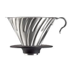 Hario Hario metal Drip V60-02 oceľ so silikónovou základňou